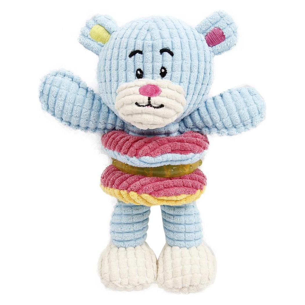 EBI Hondenspeeltje Monkey Play TPR Ring met Squeaker (Pluche speelgoed hond), Hondenspeelgoed