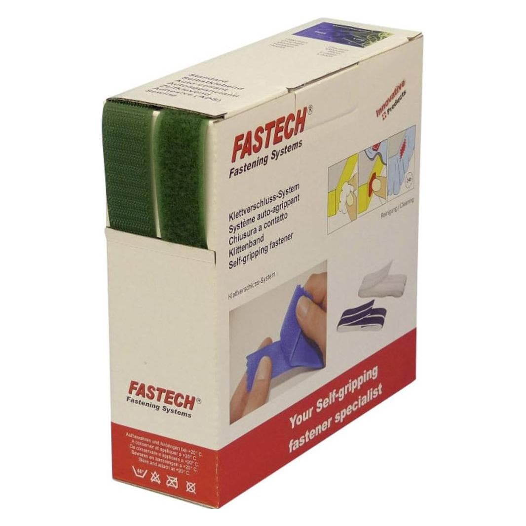 Fastech, Klittenband strips, B25-STD033510 Klittenband om op te naaien Zelfklevend en fleece deel (L x B) 10 m (25 mm)