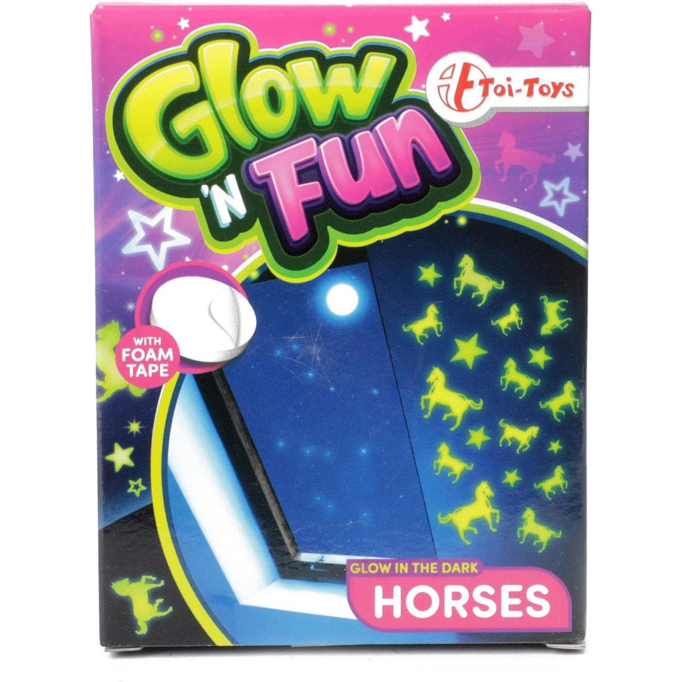 Toi-Toys Glow n Fun Glow in the Dark Paarden (24 Pcs.)