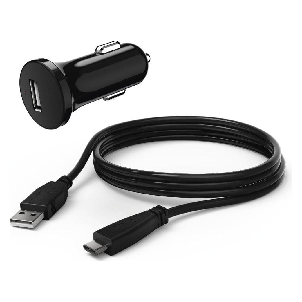 Hama Autolader met USB-C kabel, Auto-adapter, Zwart