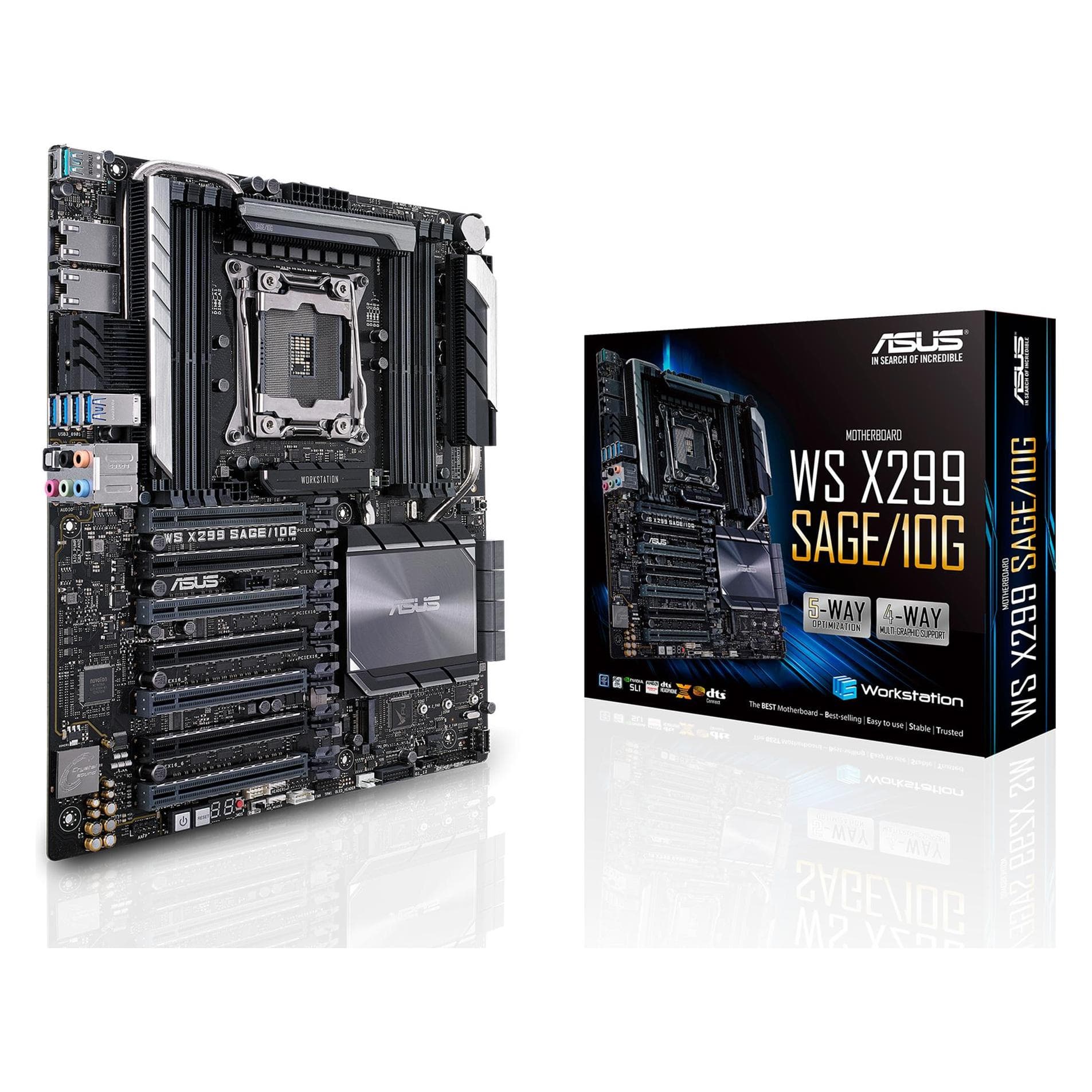 ASUS Ws X299 Sage/10g (LGA 2066, Intel X299, SSI CEB), Moederbord