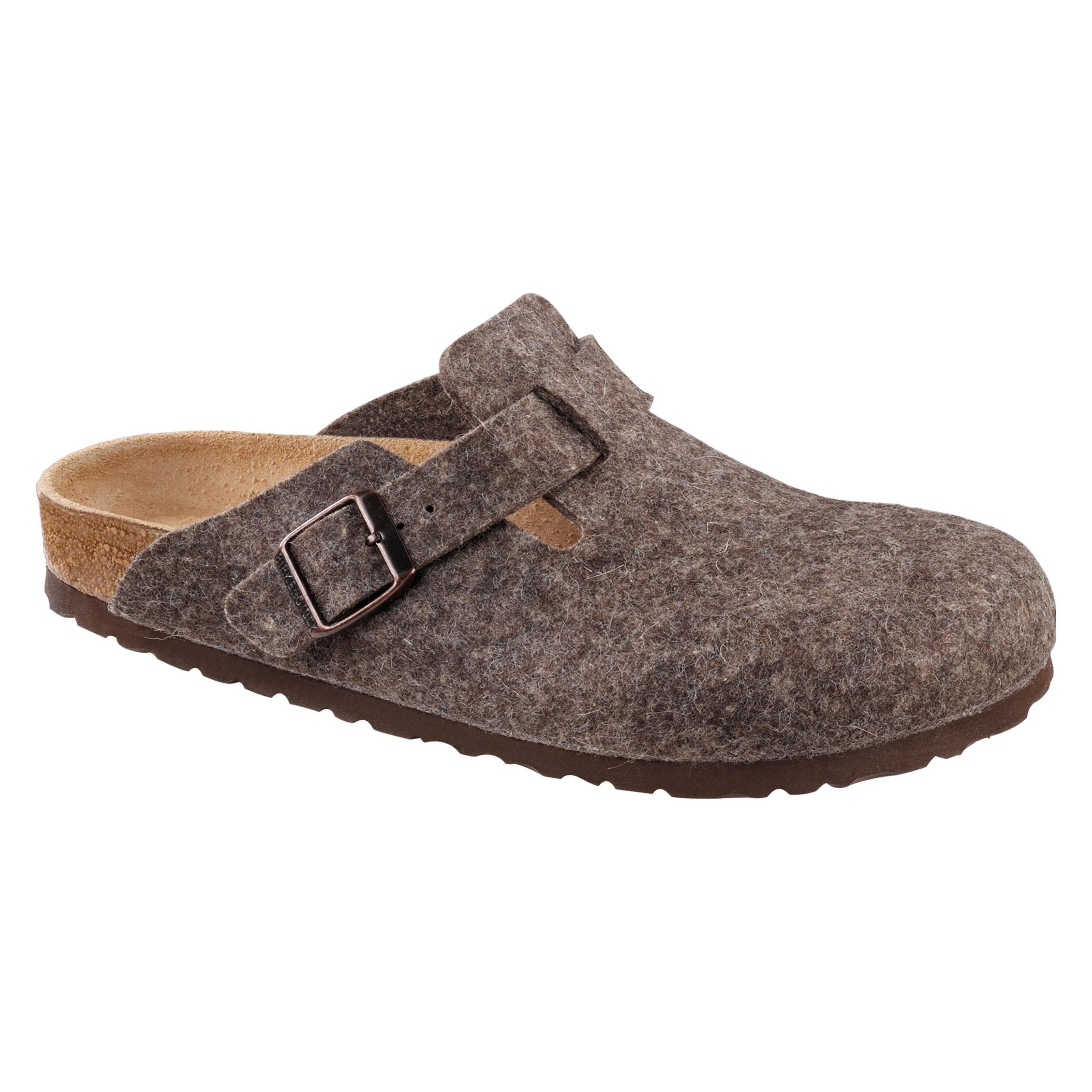Birkenstock, Vrouwen, Sandalen, Boston wolvilt smal, Beige, (37)