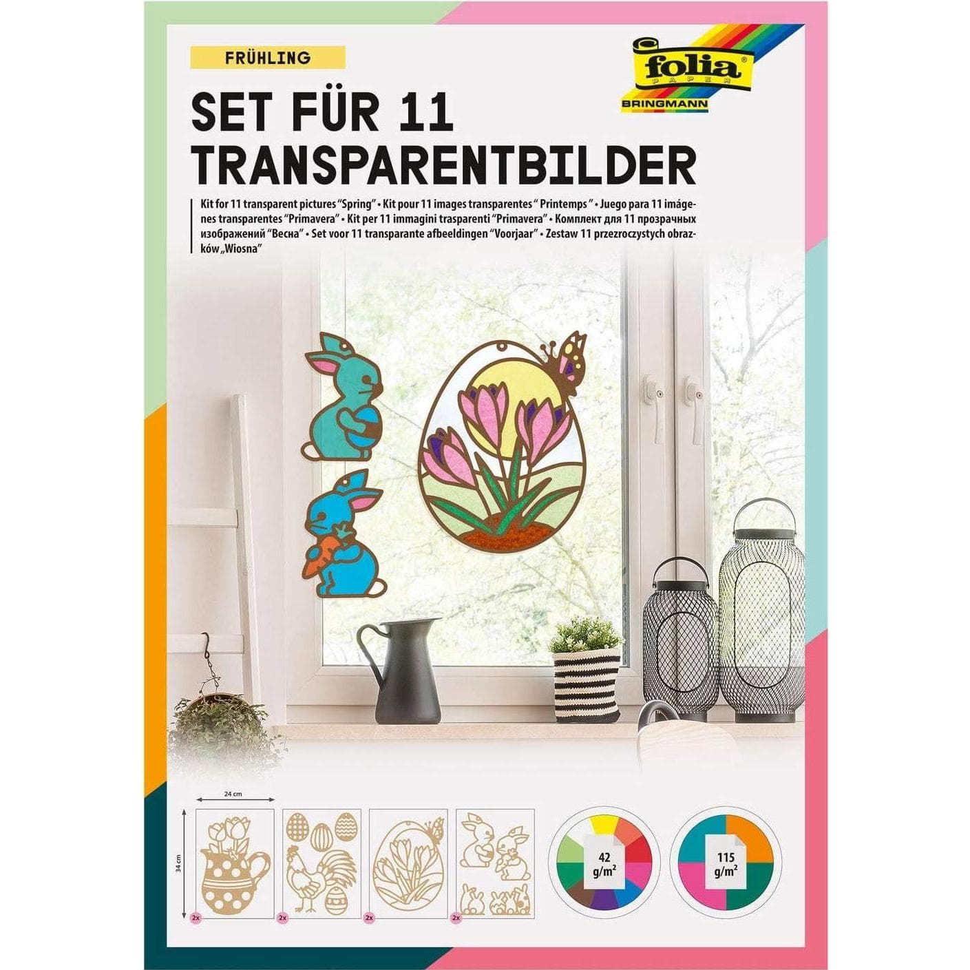 Folia Pasen Transparante afbeeldingen 21-delige knutselset