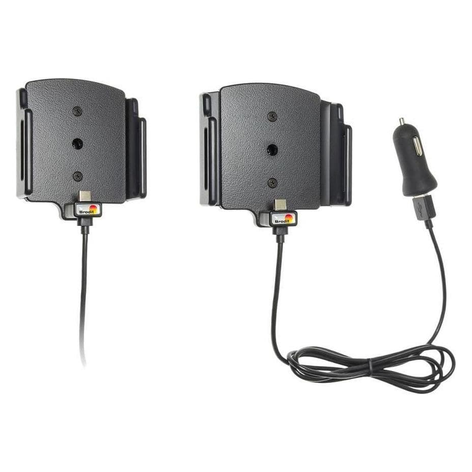 Brodit 521843 Universele houder voor USB-C Type, Smartphonehouder, Zwart