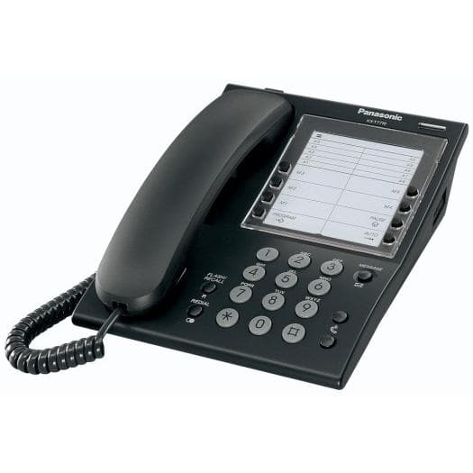 Panasonic KX-T7710NE-B Analoge terminal zwart met systeemfuncties progr. toetsen voor nummers en funct..., Telefoon, Zwart