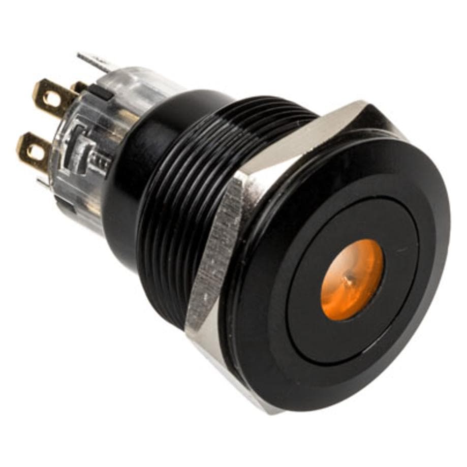 DimasTech Vandalisme schakelaar/knop 22mm, Blackline Dot - RGB, Knoppen + Schakelaars, Zwart