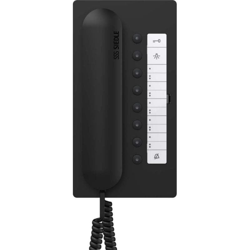 Siedle, Bel + deurintercom, S. & Soehne Comfort bus telefoon zwart BTC 850-02 S (Bedraad)
