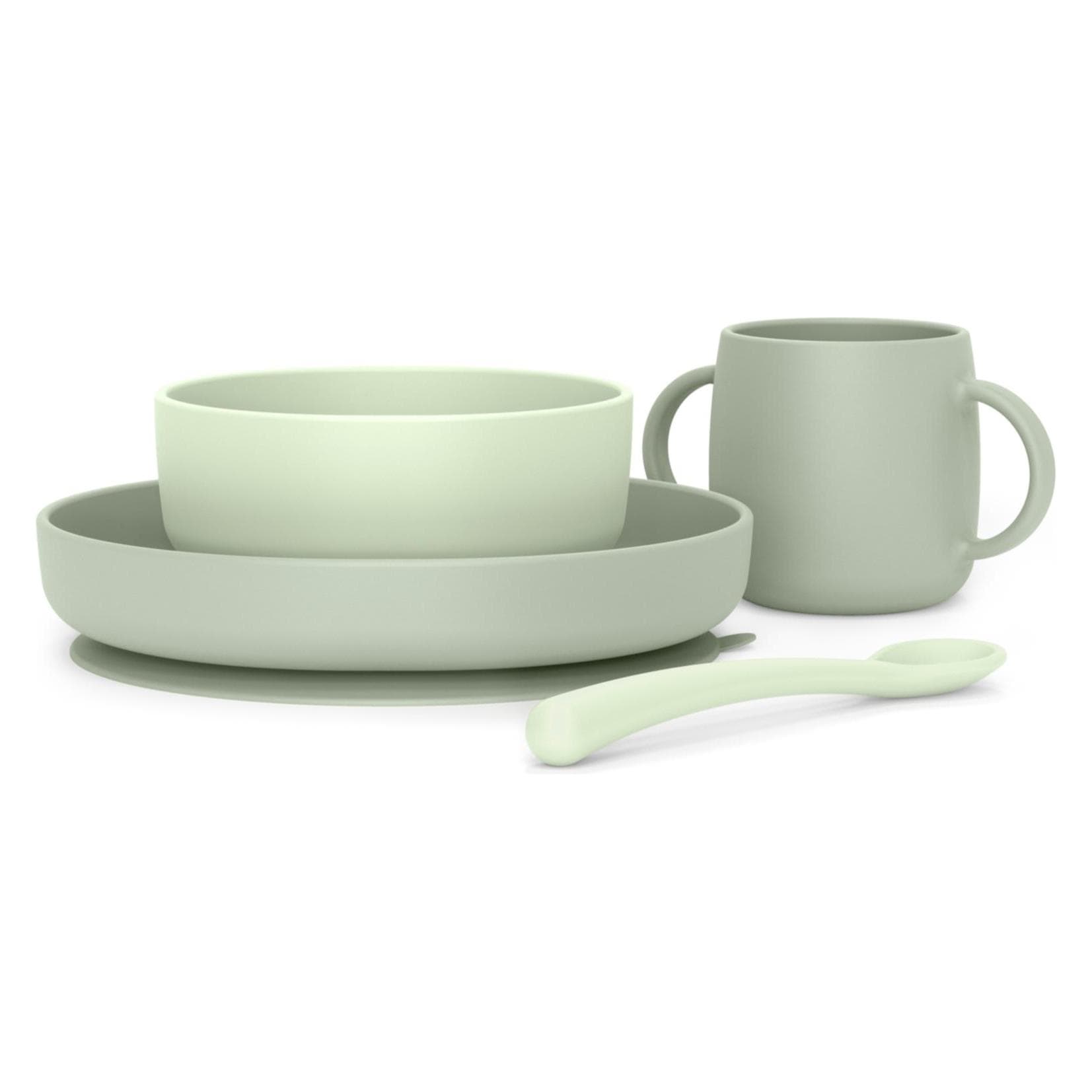 Suavinex, Kinderservies + bestek, COLOR ESSENCE Leerlingenset en 4 stuks.