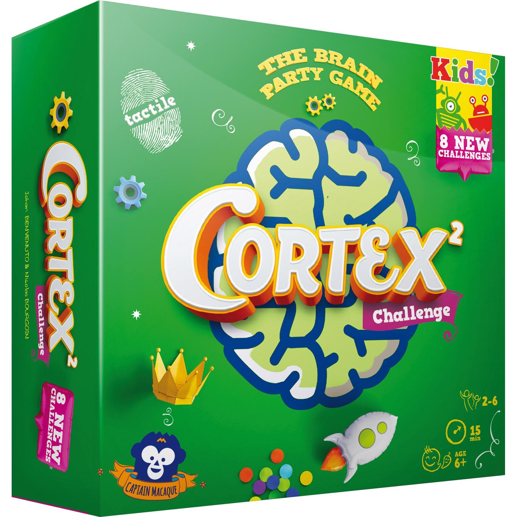 Asmodée MAC0009 - Cortex Challenge 2 Kids, kaartspel, voor 2-6 spelers, vanaf 6 jaar (Duits, Italiaans, Spaans, 2 - 6 Spelers)