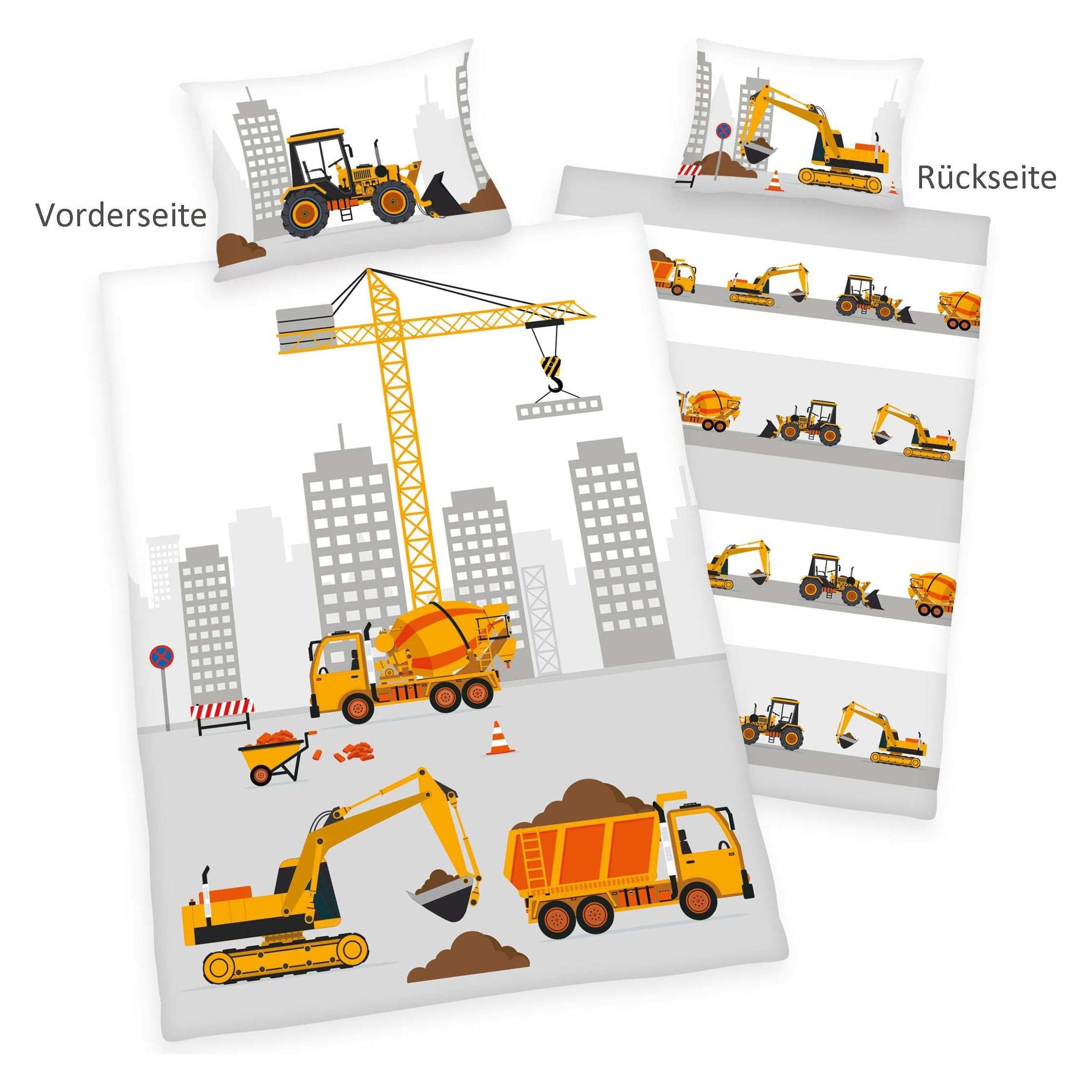 Herding, Beddengoed voor kinderen, Jana Baustelle (100 x 135 cm, 40 x 60 cm)