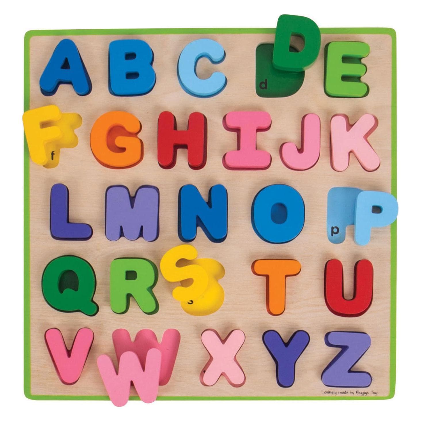 Bigjigs Holz Alphabet Puzzle (Meertalig)