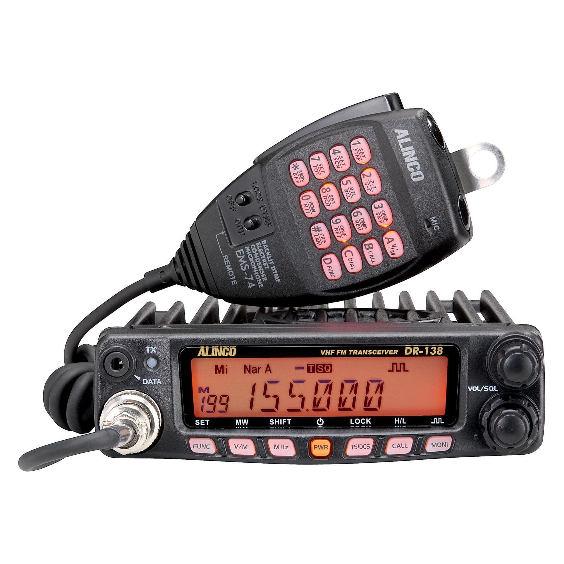 Alinco VHF-radio PNI DR-138HE 144-146 MHz, 200 kanalen, DMTF, 12 V, Walkietalkie
