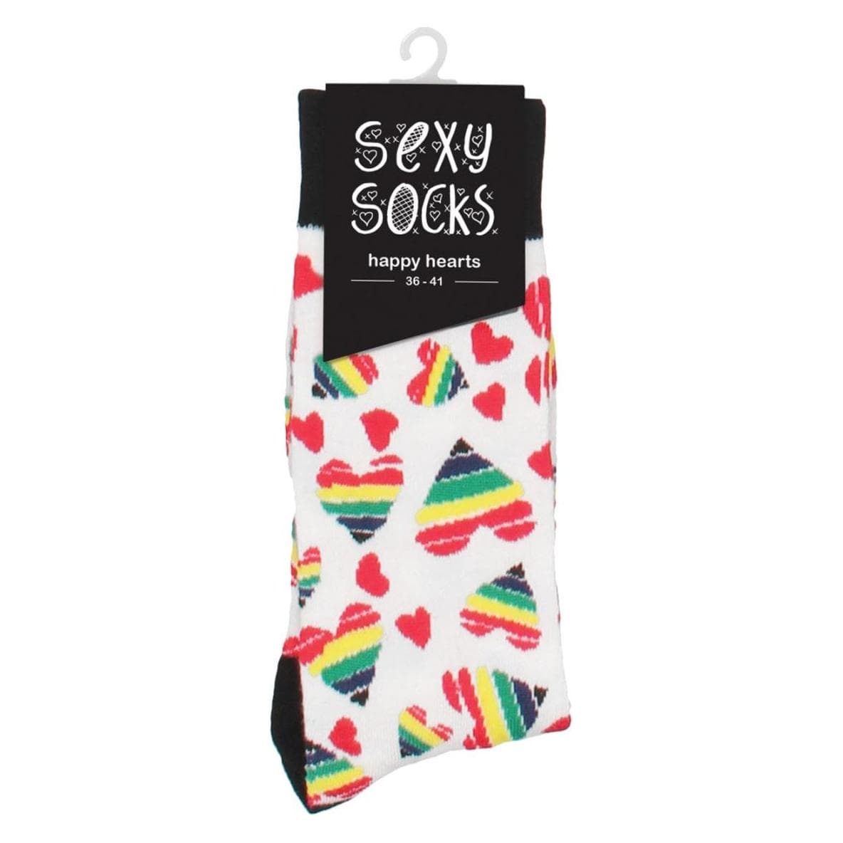 Sexy Socks, Unisex, Sokken, Happy Hearts, Veelkleurig, (36 - 41)