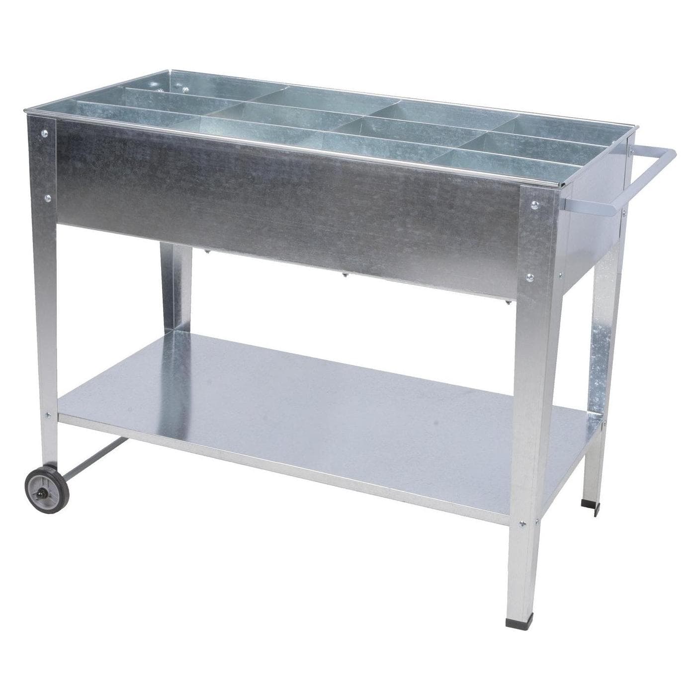 Garden Pleasure, Verhoogd bed, Verhoogd bed Mariegold metaal zilver rechthoekig 52,0 x 81,0 cm