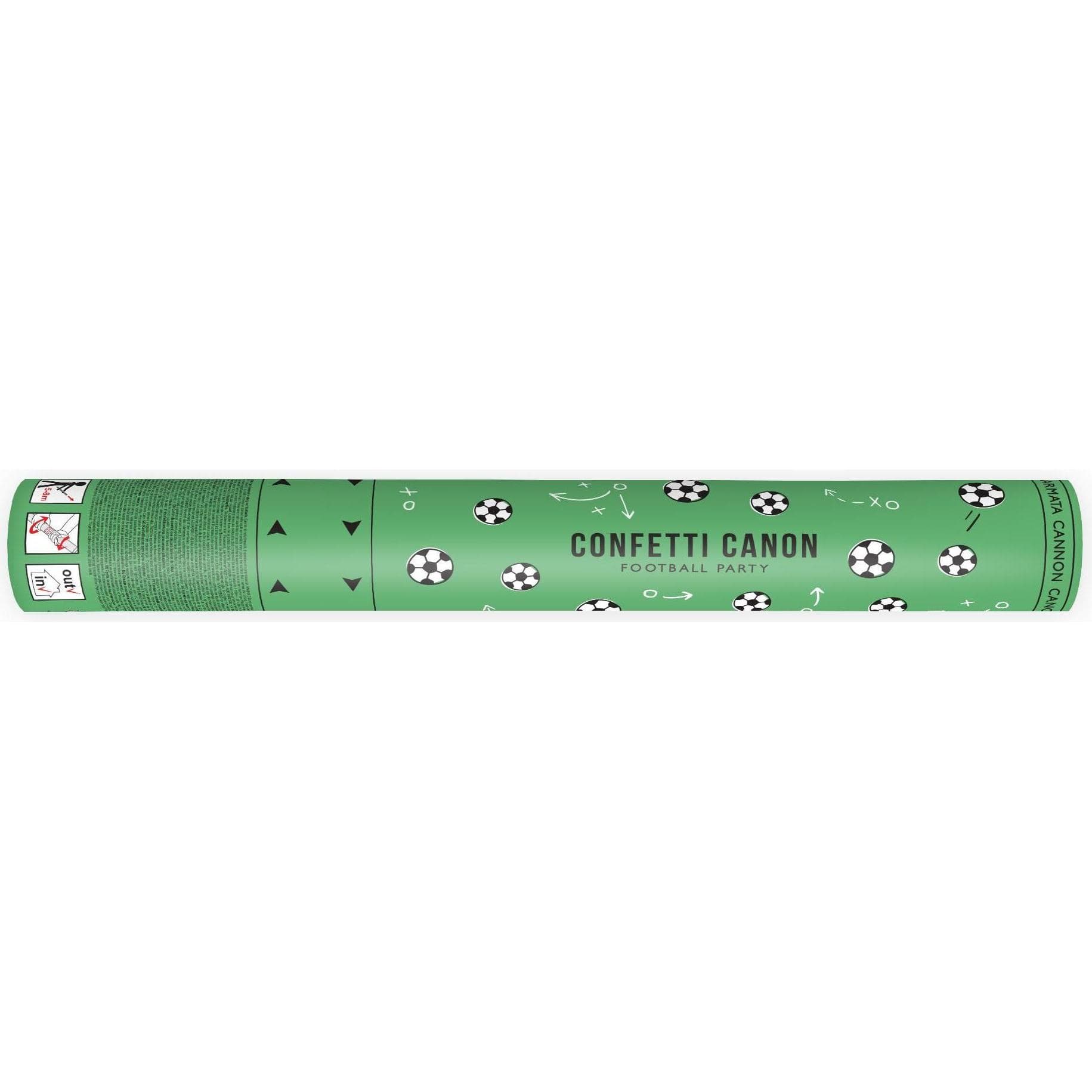 Partydeco Confetti kanon - 40cm - Voetballen (1 Pcs.)