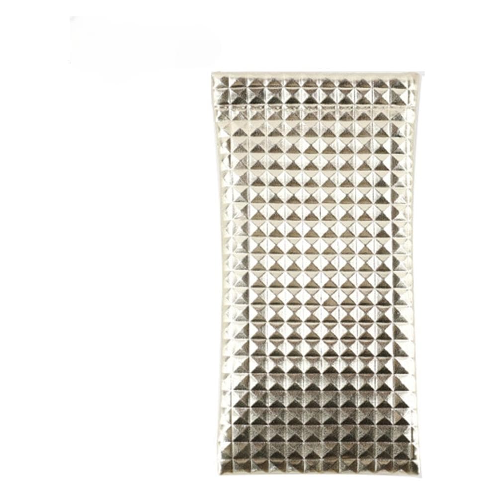 Cover-Discount, Unisex, Brillenetui, Brillenkoker met ruitstructuur, glanzend, Goud
