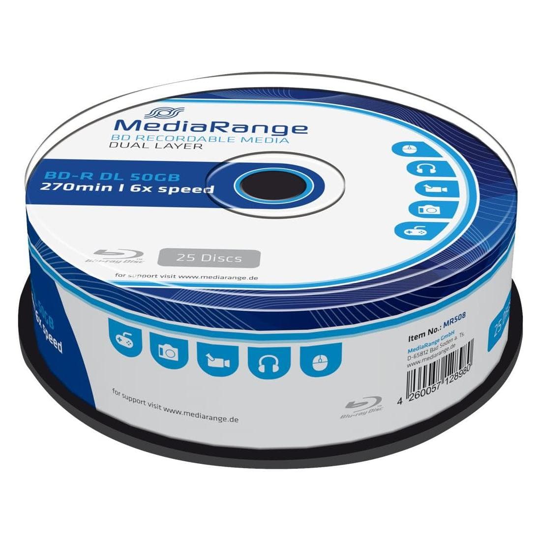 MediaRange MR508 (25x), Optische gegevensdrager