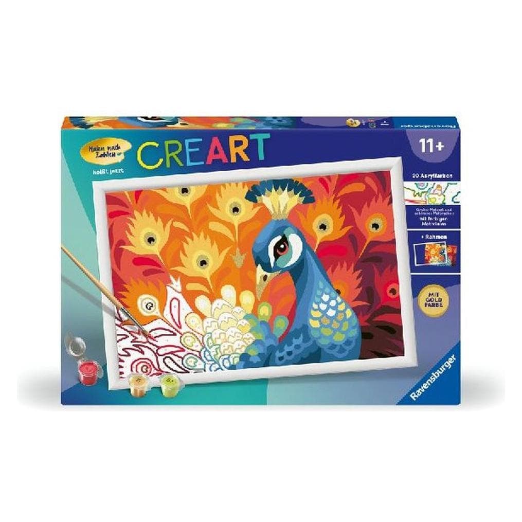 Ravensburger CreArt - Schilderen met getallen 20000 - Trotse pauw - vanaf 11 jaar