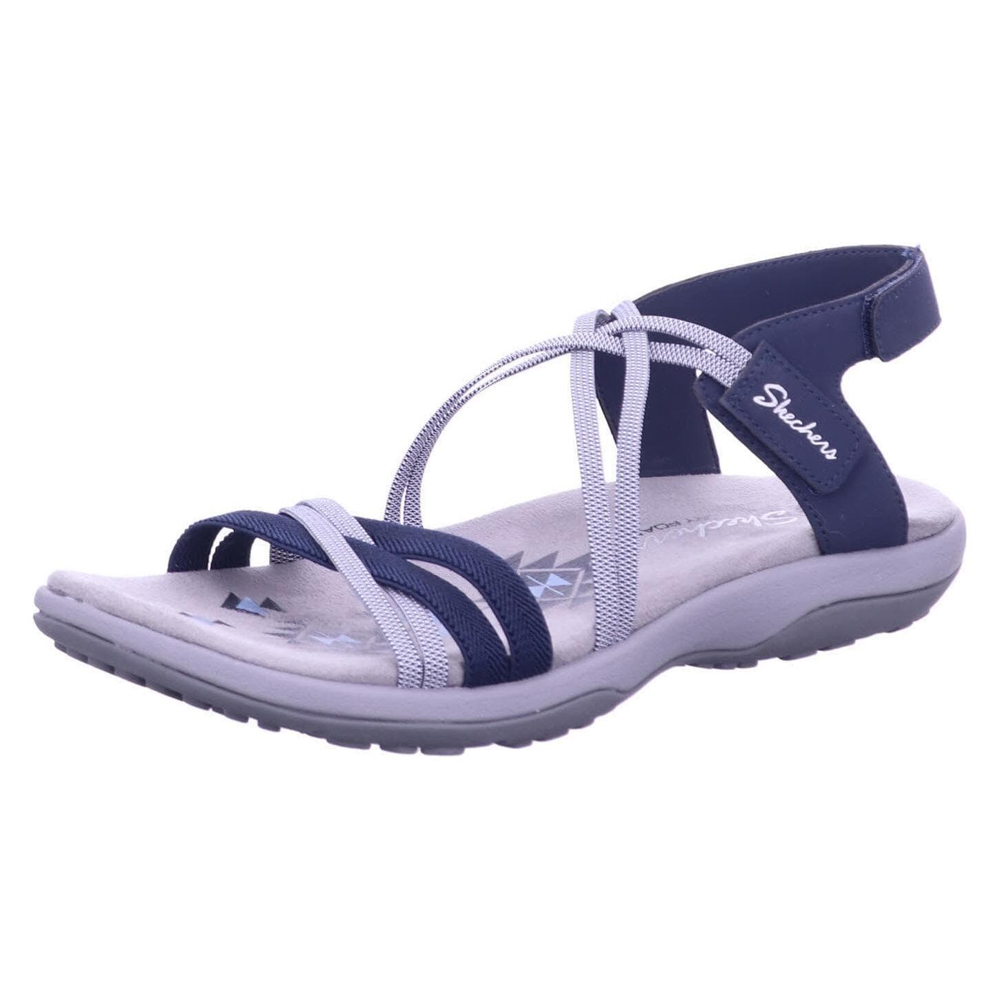 Skechers, Vrouwen, Sandalen, Reggae Slank - Neemt Twee, Blauw, (41)