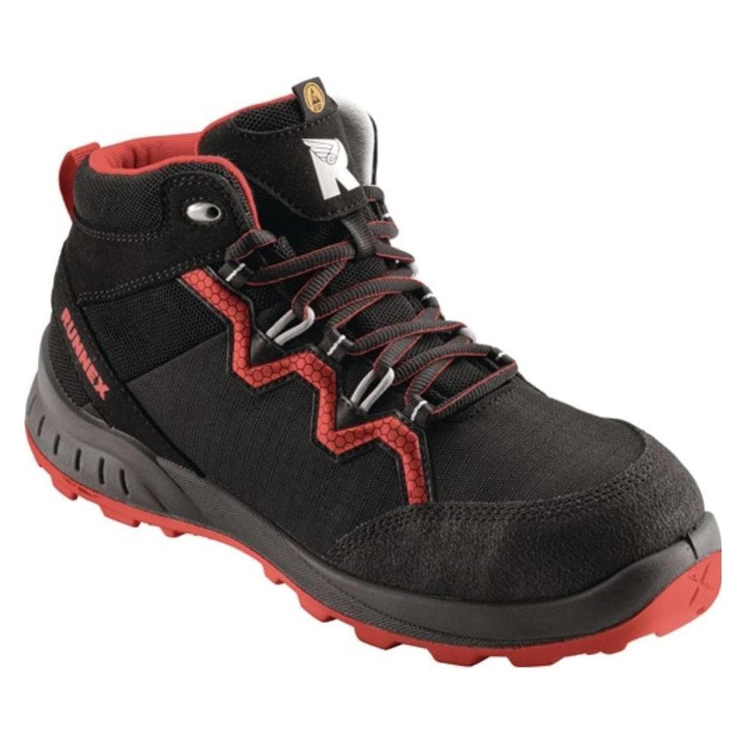 BIG, Werkschoenen, Veiligheidslaars TeamStar 5312 Gr.45 zwart/rood S3 SRC ESD EN20345 (S3, 45)