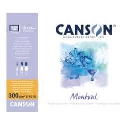 Canson, Notitieboekje + schrijfblok, Montval aquarelblok (19 x 24 cm, Speciale groeven, Hardcover)