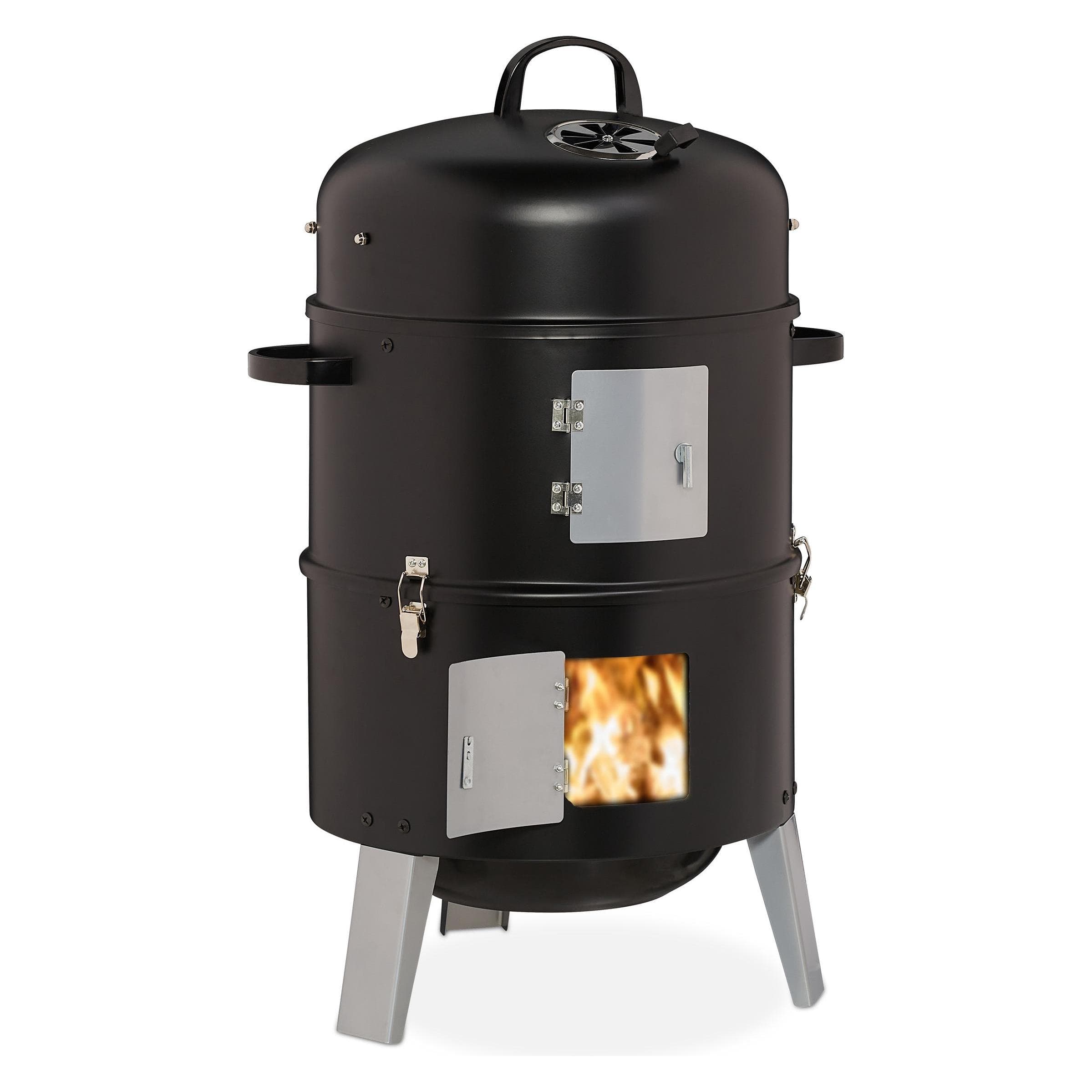 Relaxdays, Houtskool barbecue, Rookoven (37.50 cm)