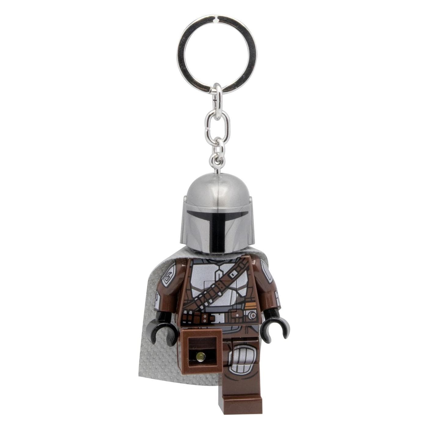 Euromic, Meisjes, Sleutelhanger, LEGO - Sleutelhanger w/LED - Star Wars - De Mandaloriaan (4005036-LGL-KE187H), Grijs, Bruin