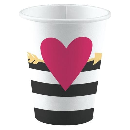 Riethmüller, Wegwerpservies, 8 Everyday Love Grote Hart Papieren Bekers 250 ml (8x)