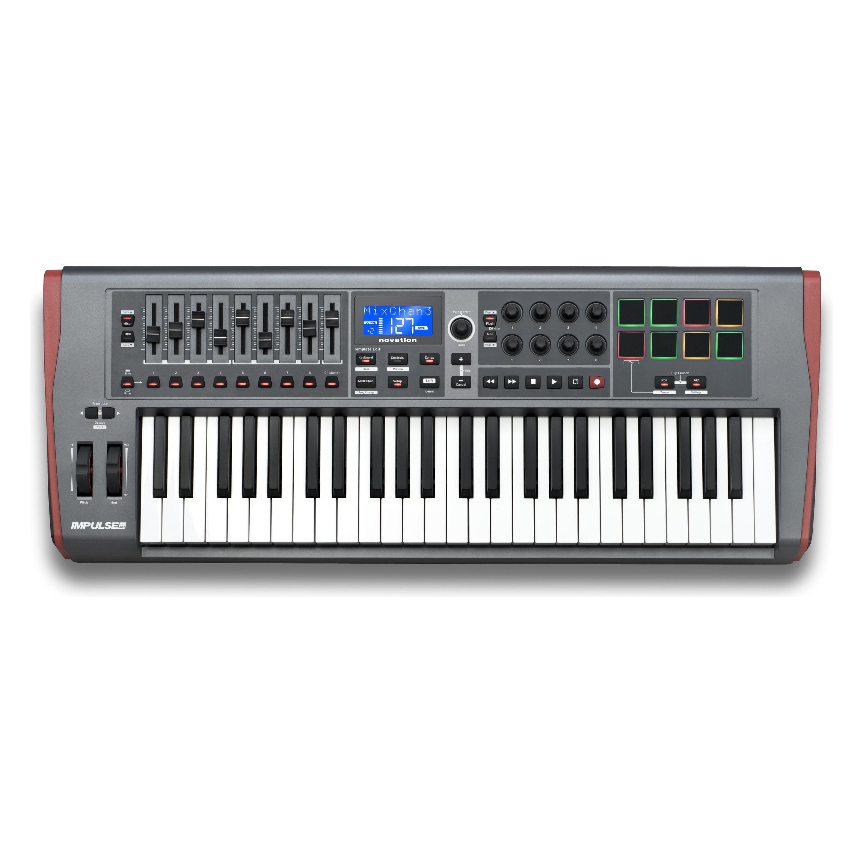 novation impuls 49 (Controller), MIDI-controller, Zwart