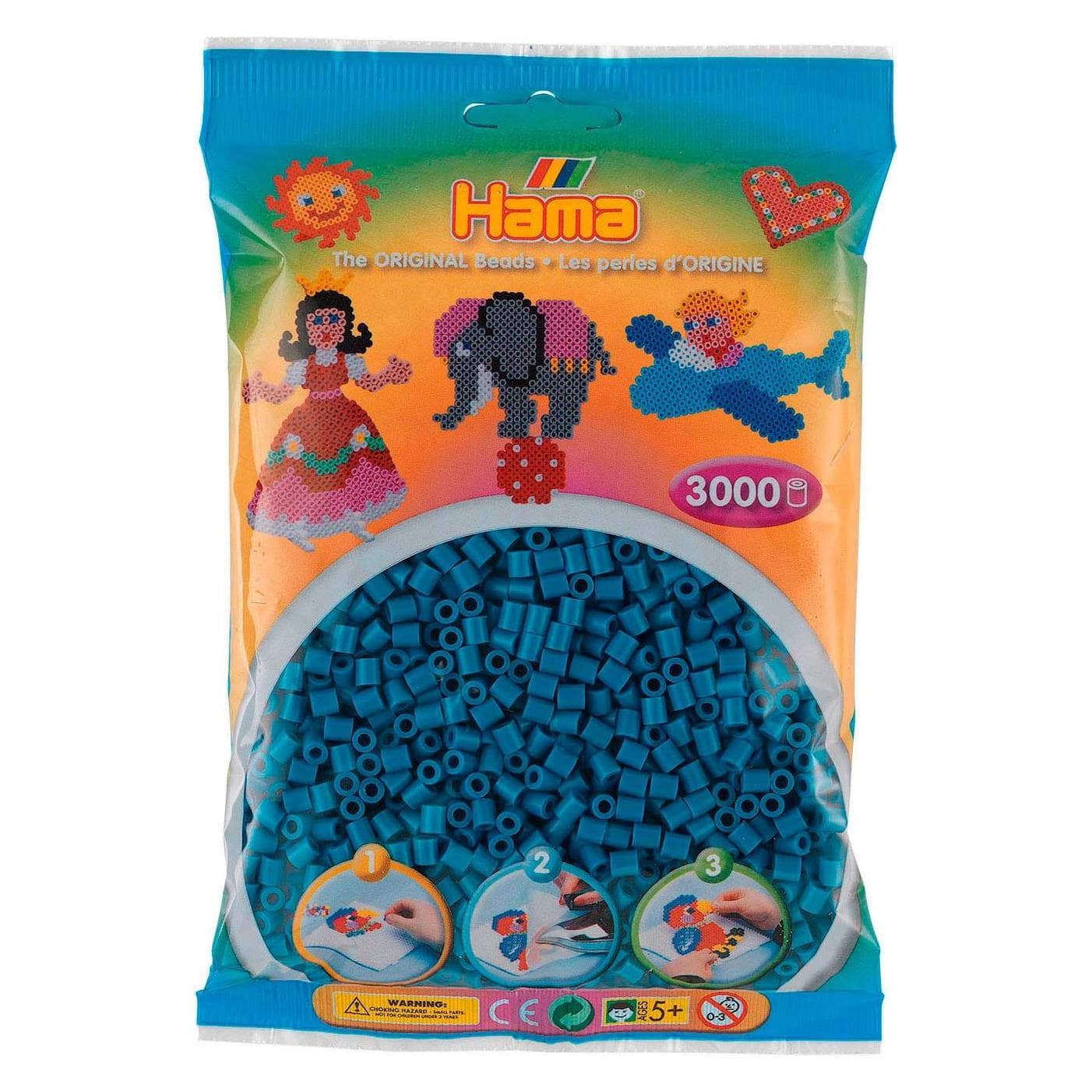 Hama Perlen Strijkkralen - Petrol Blauw (201-83), 3000st.