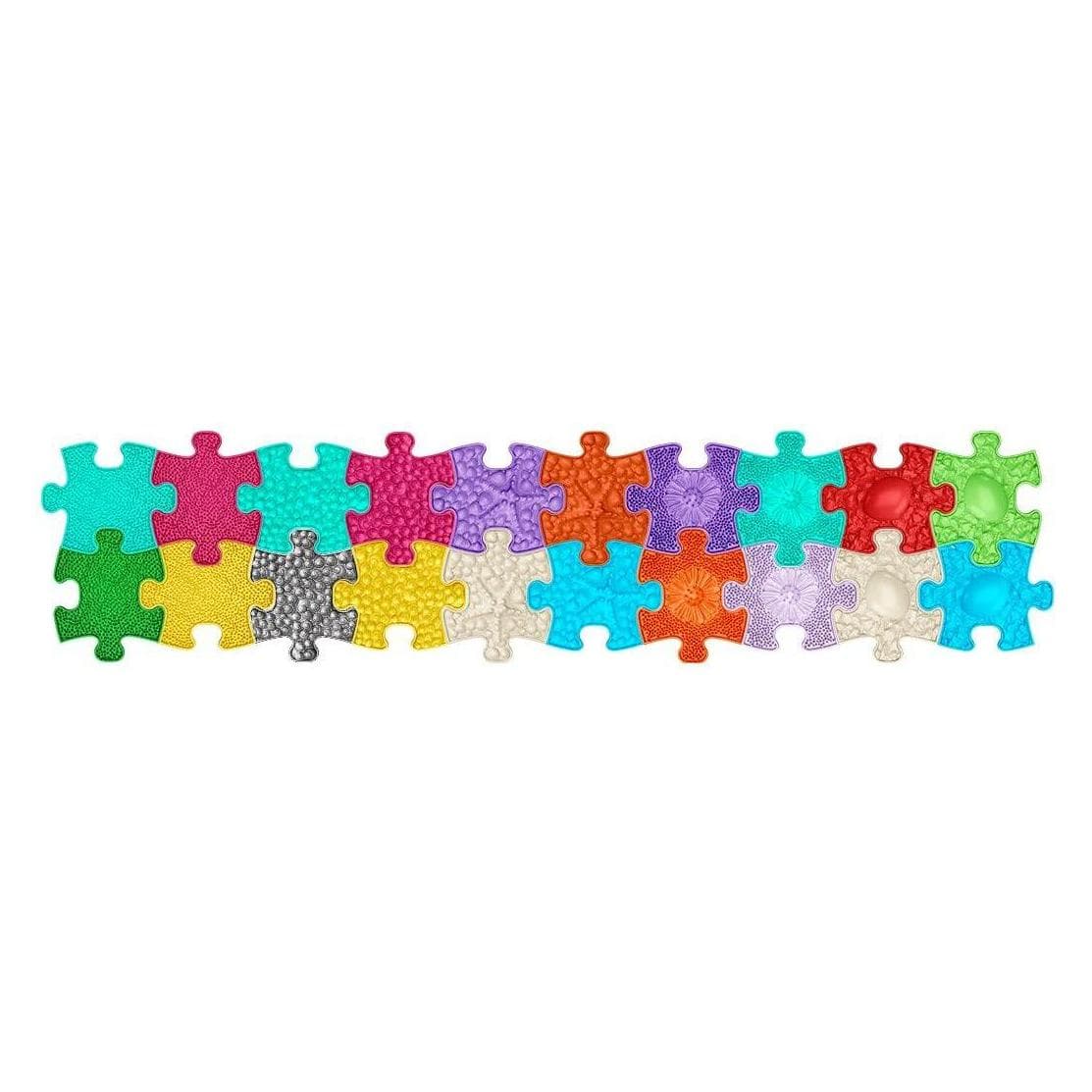 Askato, Speeltapijt + speelmat, Mata Sensoryczna Ortopedyczna Zestaw 20w1 Mini Puzzle 20x Sensoryka Muffik / Mfk-051 (20 x 20 cm)