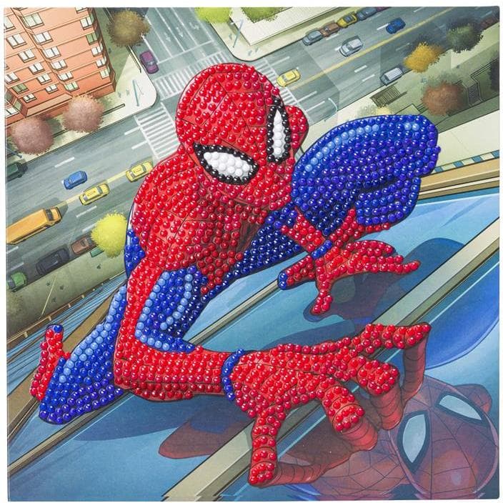 Craft Buddy Spiderman, Kaart 18x18cm Kristalkunst