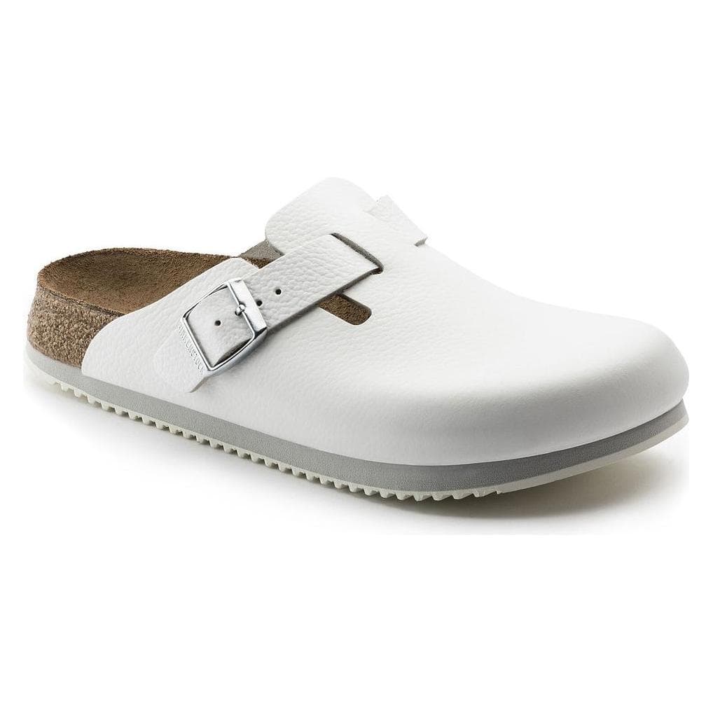 Birkenstock, Mannen, Sandalen, Boston natuurlijk leer normaal, Wit, (47)
