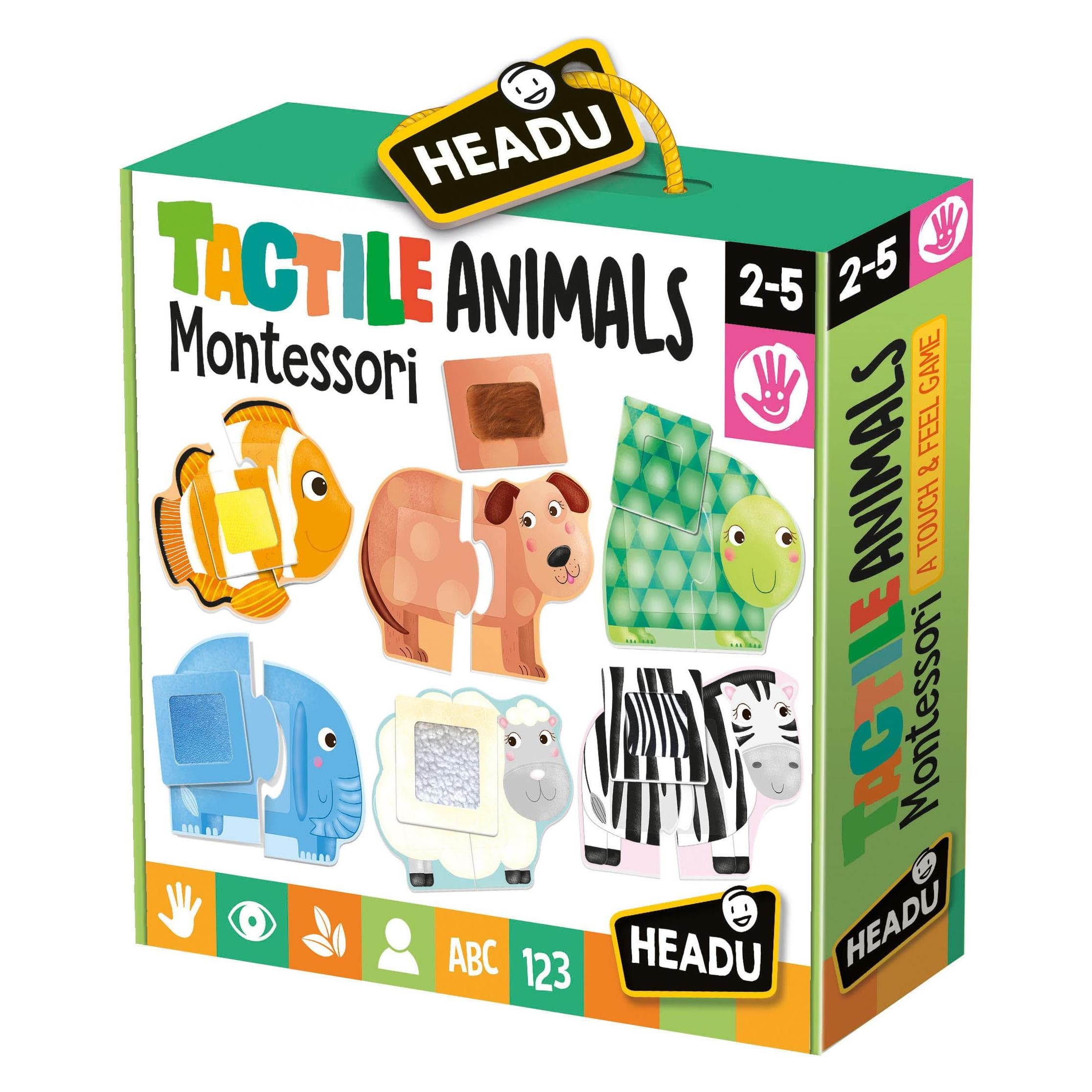 Headu Montessori Tactiele Dieren (6 onderdelen)