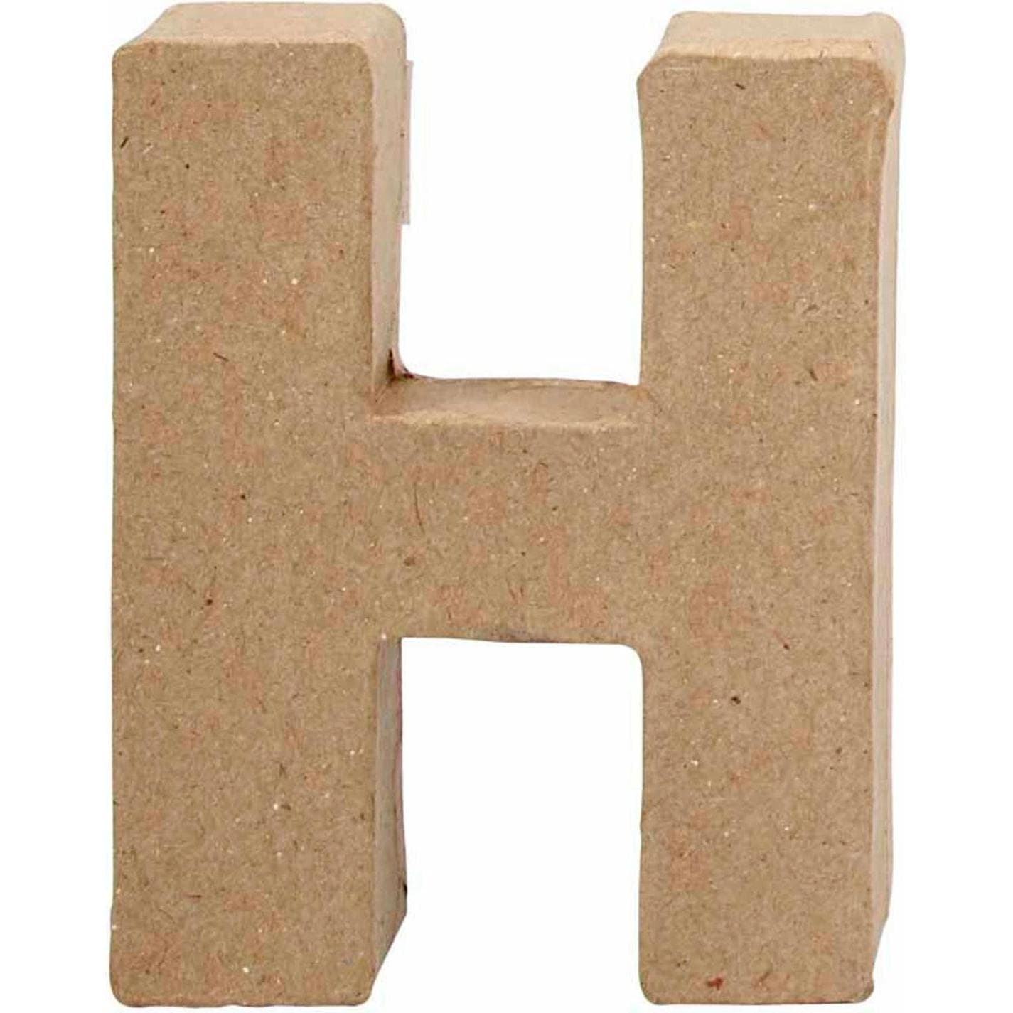 Creativ Company, Houten letters + stoffen letters, Letter Papier-maché Klein - H