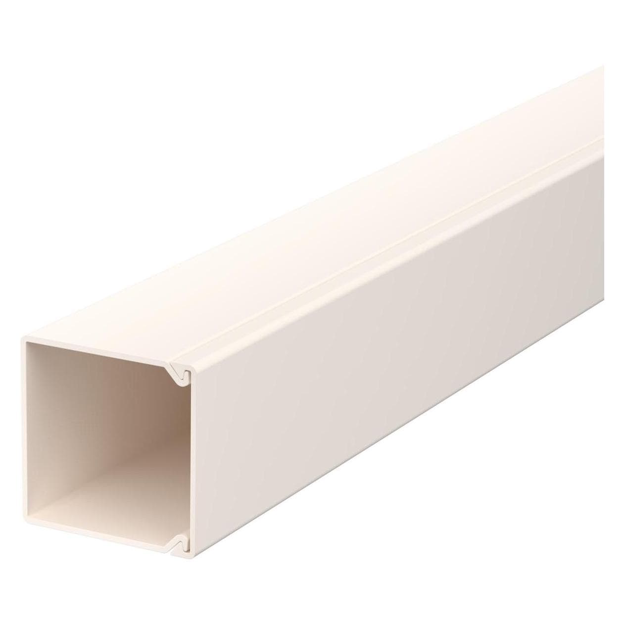 OBO Bettermann, Kabelgoten, Wand- en plafondkanalen met bovendeel, 25 x 25 mm, lengte 2 m, roomwit (Kabelkanaal, 200 cm)