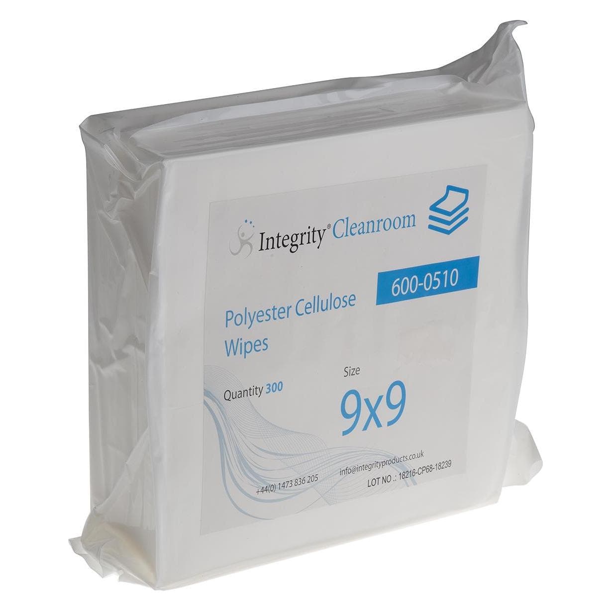 RS PRO Cleanroom Poly/Cellulose Droge Doekjes,300, Schoonmaakgerei, Wit