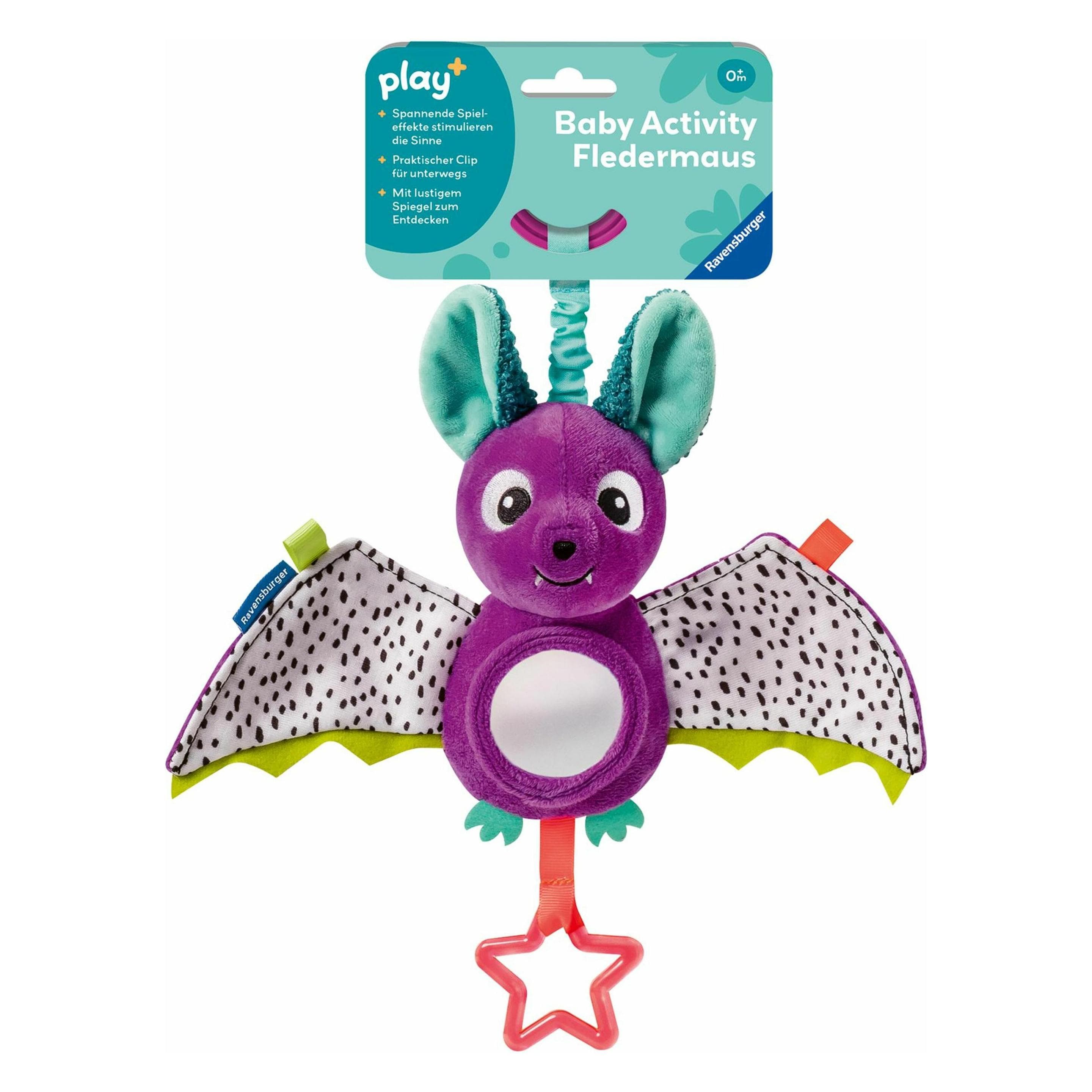 Ravensburger 12034051 Play+ Baby activiteitenknuppel, babyspeelgoed vanaf 0 maanden (14 cm)