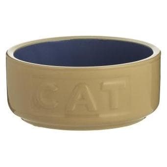 Mason Cash Geletterde kattenbak, 5 inch, Cane & Blue (40 cl), Voerbakje