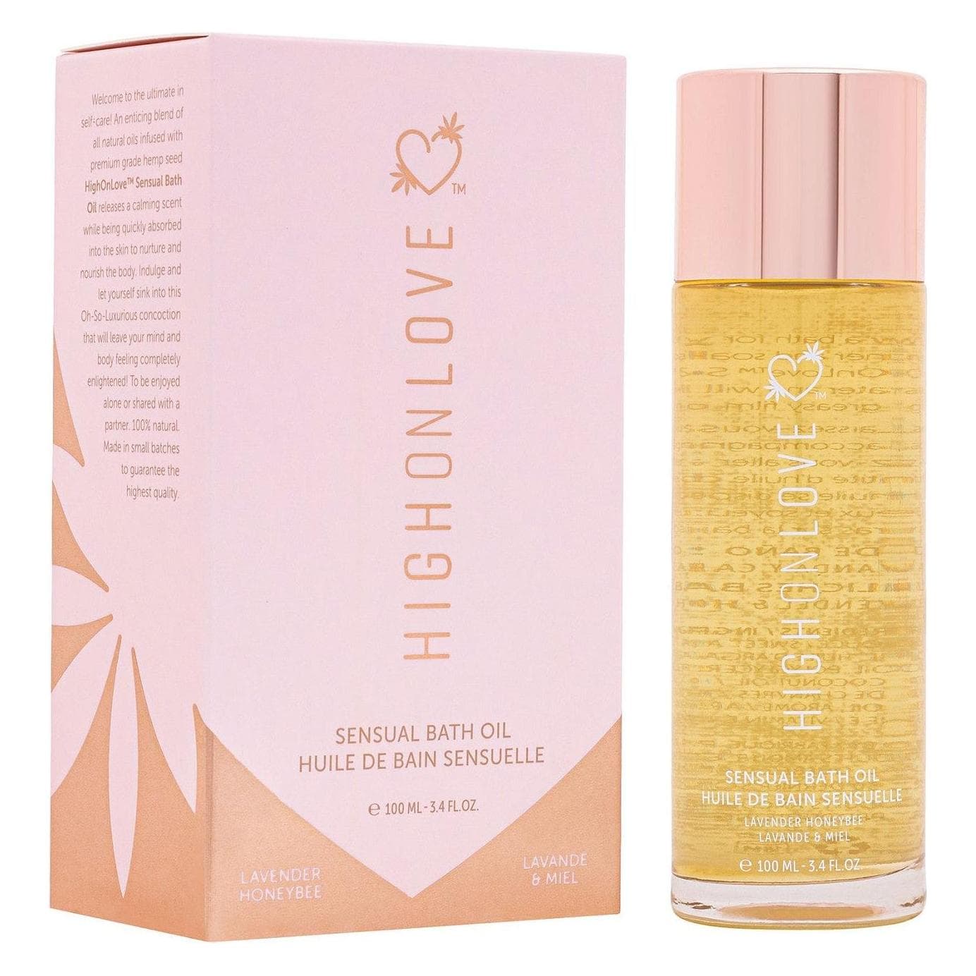 High on Love, Zouten + bubbelbaden, Sensuele badolie (Badoliën, 100 ml)