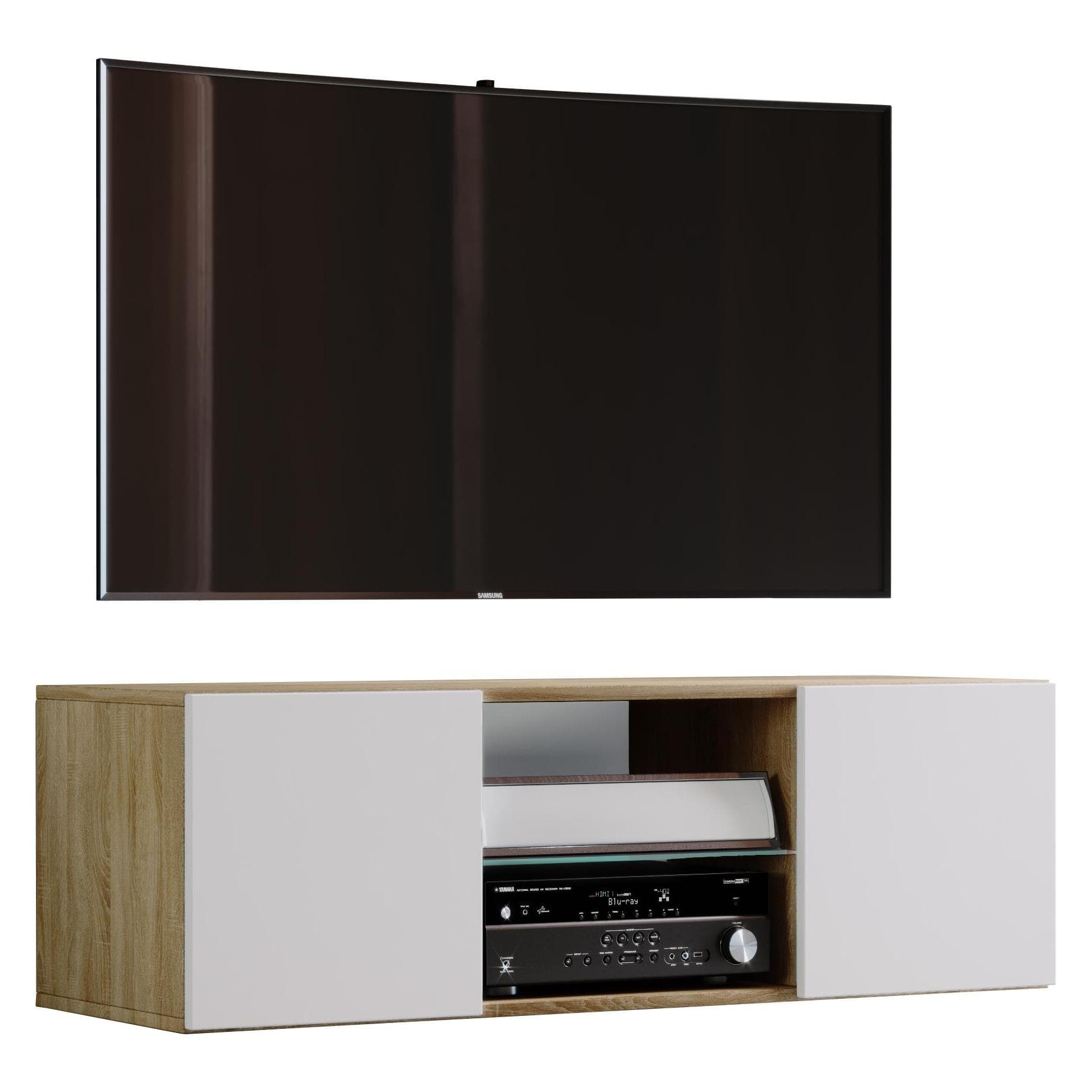 VCM, TV-meubilair, Houten TV-Muur Lowboard TV Kabinet Jusa (95 x 36 x 40 cm)