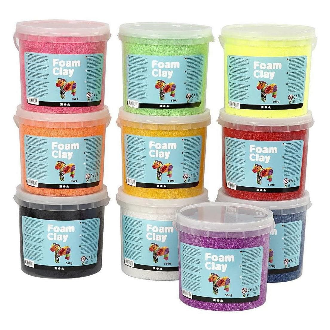 Creativ Company, Boetseerklei, Foam Clay boetseerset assorti kleuren