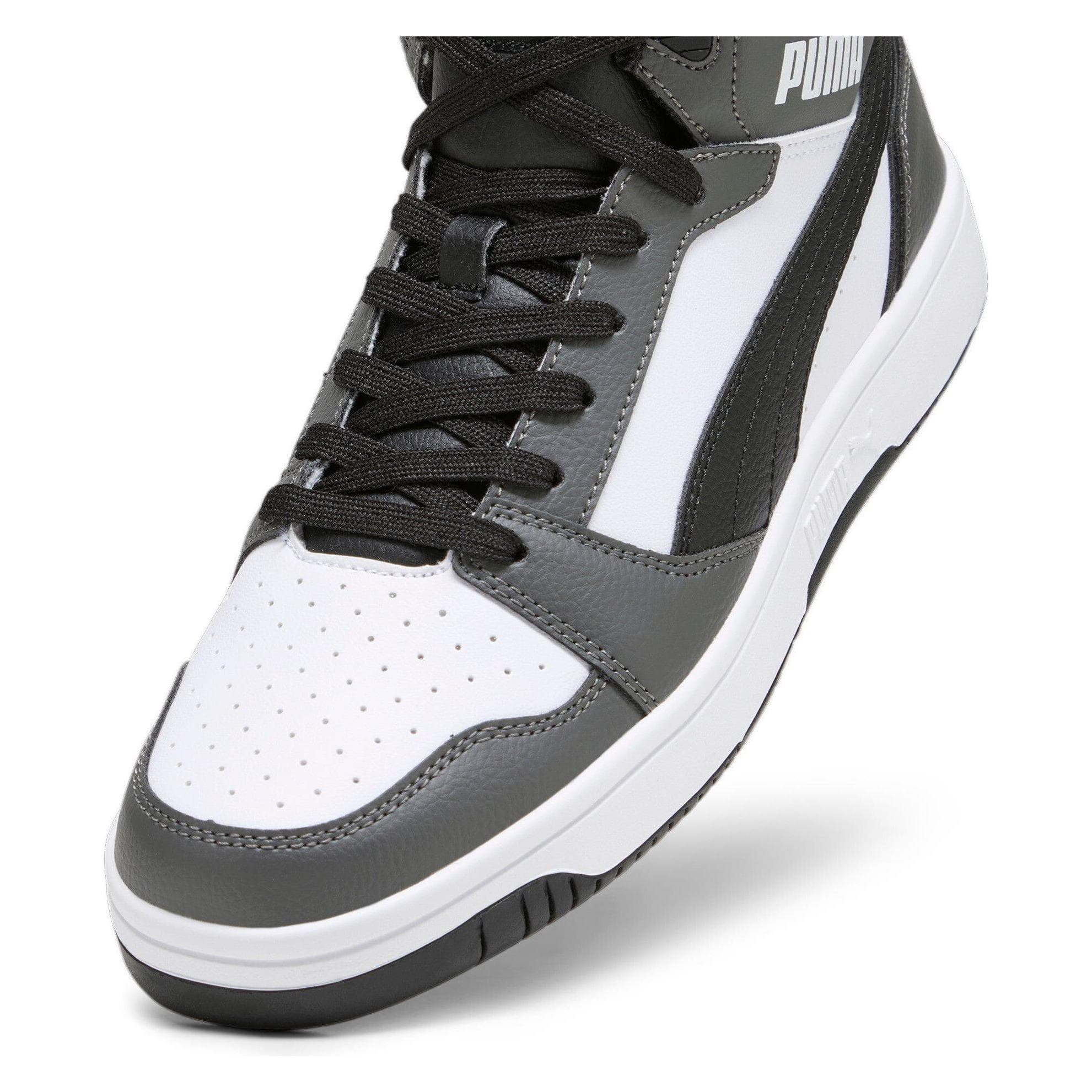 Puma, Unisex, Sneakers, Rebound v6, Wit, Zwart, Grijs, (37.5)