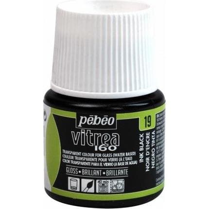 Pebeo, Kleuren + verf voor doe-het-zelvers, Vitrea 160 Glanzende kleuren (45 ml)