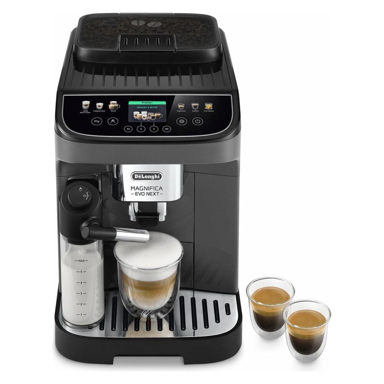 De'Longhi Magnifica Evo Next, Volautomatische koffiemachine, Grijs, Zwart