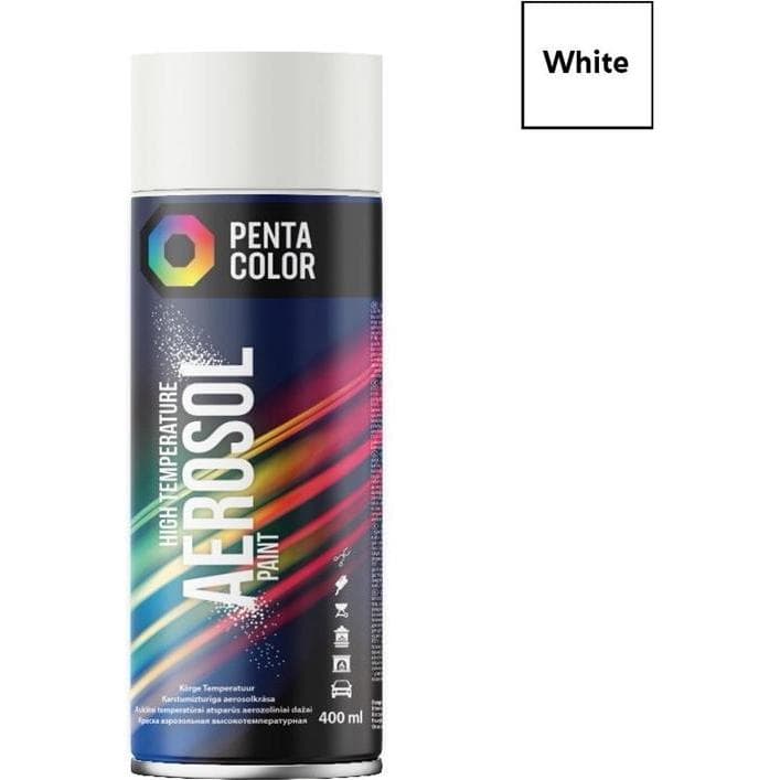 Pentacolor, Kleuren + verf voor doe-het-zelvers, Verf Aeros Penta High Temp Wit 400ml (400 ml)