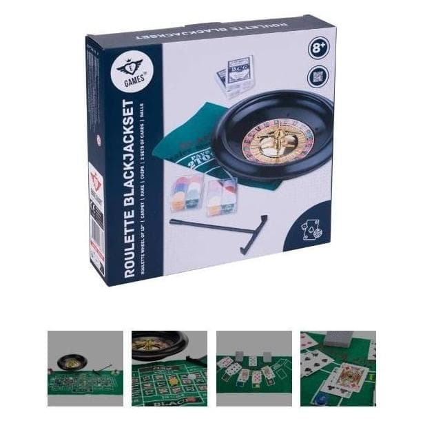 Longfield Complete roulette-/blackjackset, diameter 30 cm (2 - 12 Spelers)