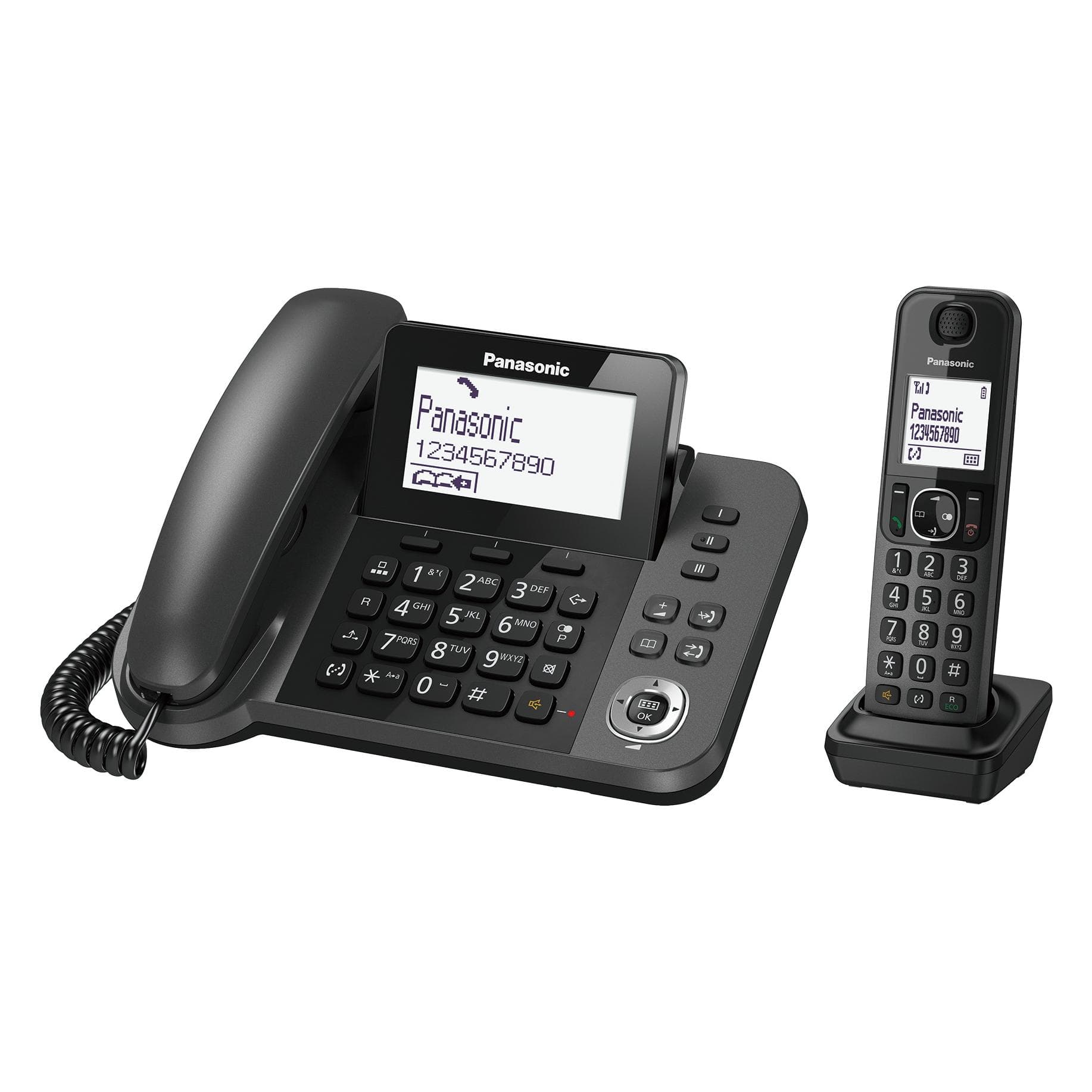 Panasonic KX-TGF310EXM, Telefoon, Zwart