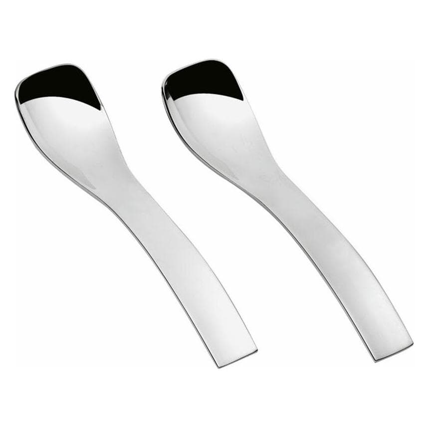 Guzzini 27140263 Fratelli Gocce 6 dessertlepels 105 cm 18/10 roestvrij staal, Bestek, Zilver