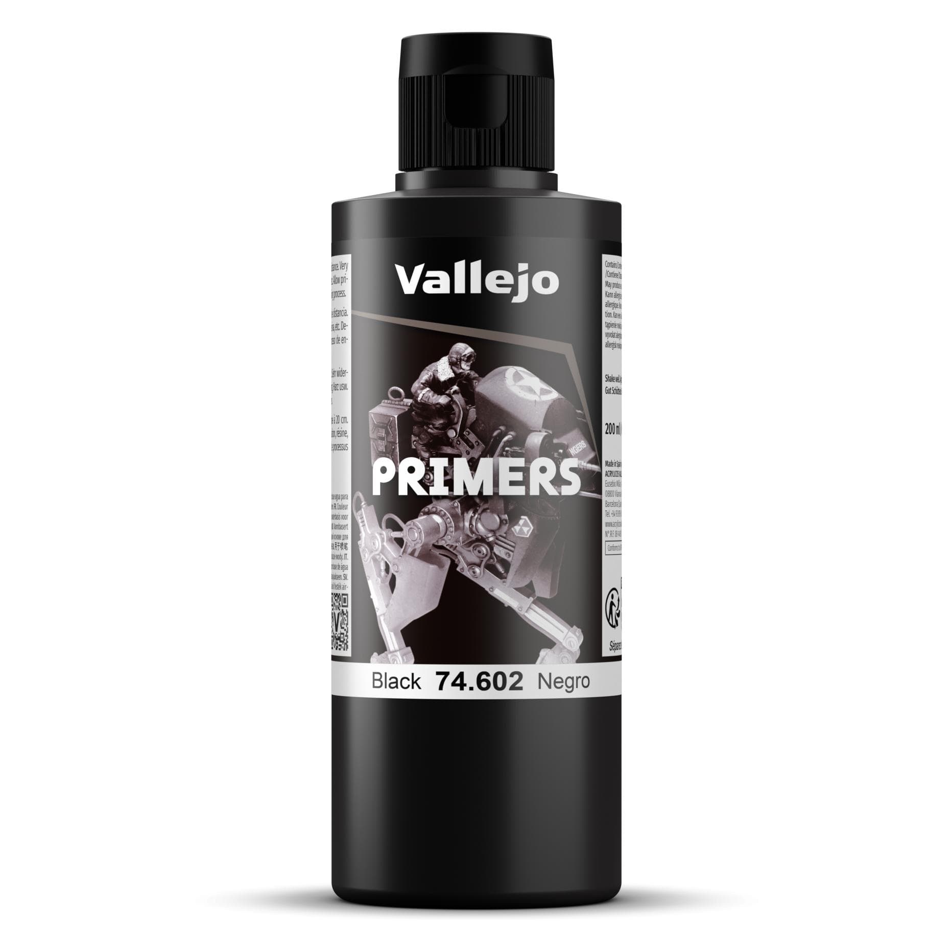 Vallejo Oppervlakteprimer - Zwart 200ml (74.602)